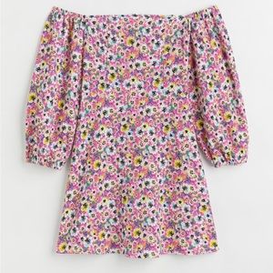 H&M SUMMER DRESS, Crinkled Off the Shoulder Dress, SOFT, AND Stretchy ,